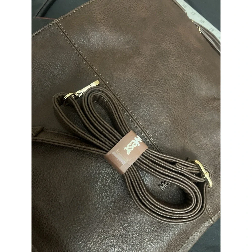 NWT Montana West Women's Handbag Brown Hobo Bag Ivory Wallet Bowknot